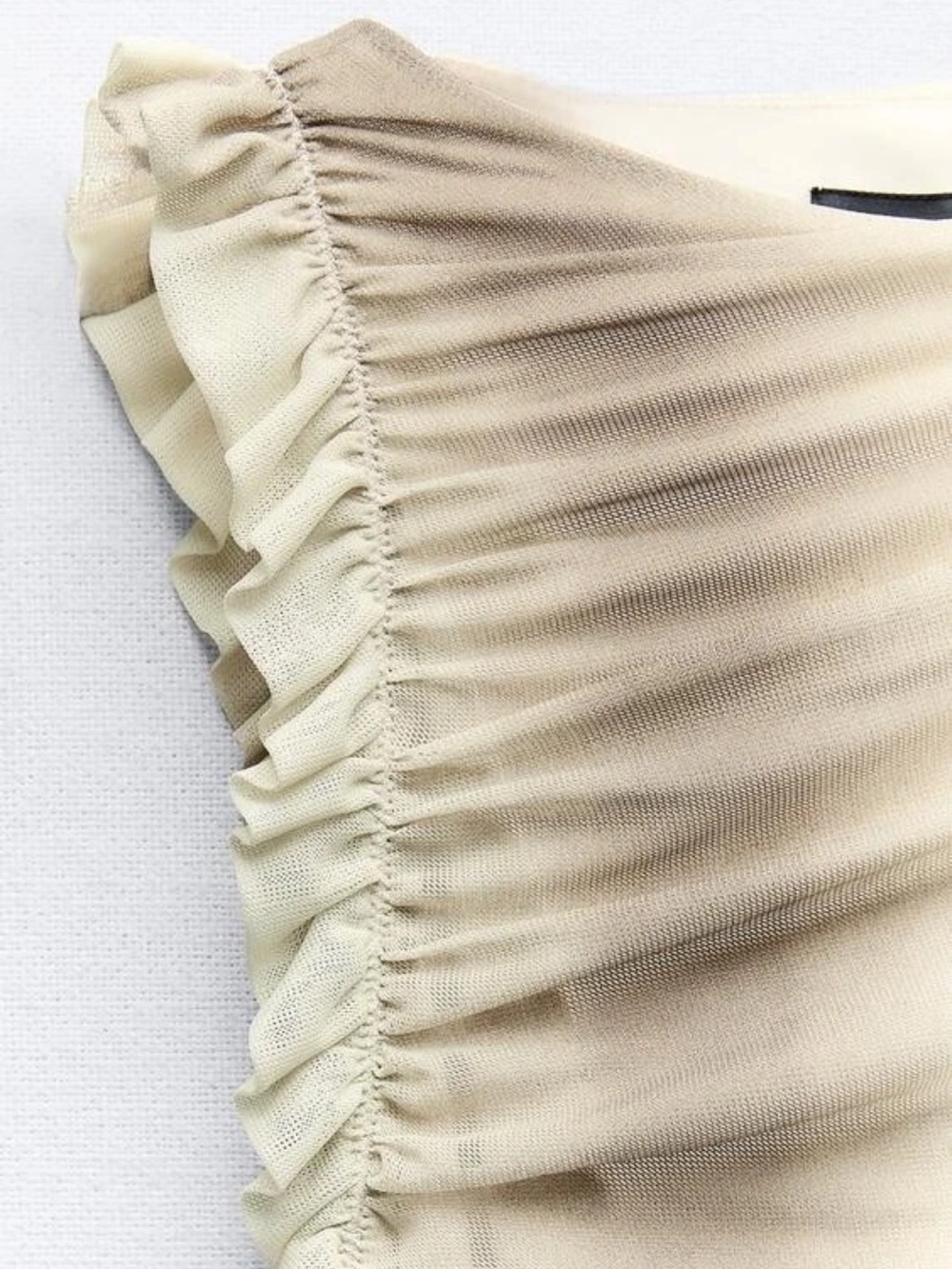 Zara Sleeveless Draped Maxi Dress in Cream and Taupe - Picture 5 of 11
